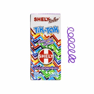BOL SHELY TIK-TAK ROLLER RETRACTIL MORADO C/12