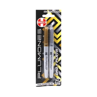 PLUMINES ORO/PLATA C/2 PCS