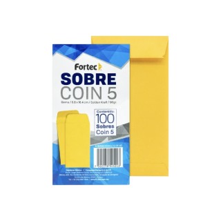 Sobres Kraft Monedas No.5 - 100 Unid Eco