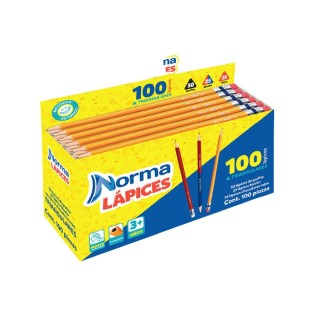 LAPICES TRIANG NORMA C/100 PZ (50LPZ-25CHE-25BIC)